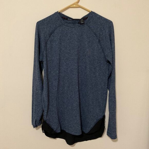 SPYDER Mens Soft Sueded Jersey Active Top Navy and Black Size S - Picture 1 of 5